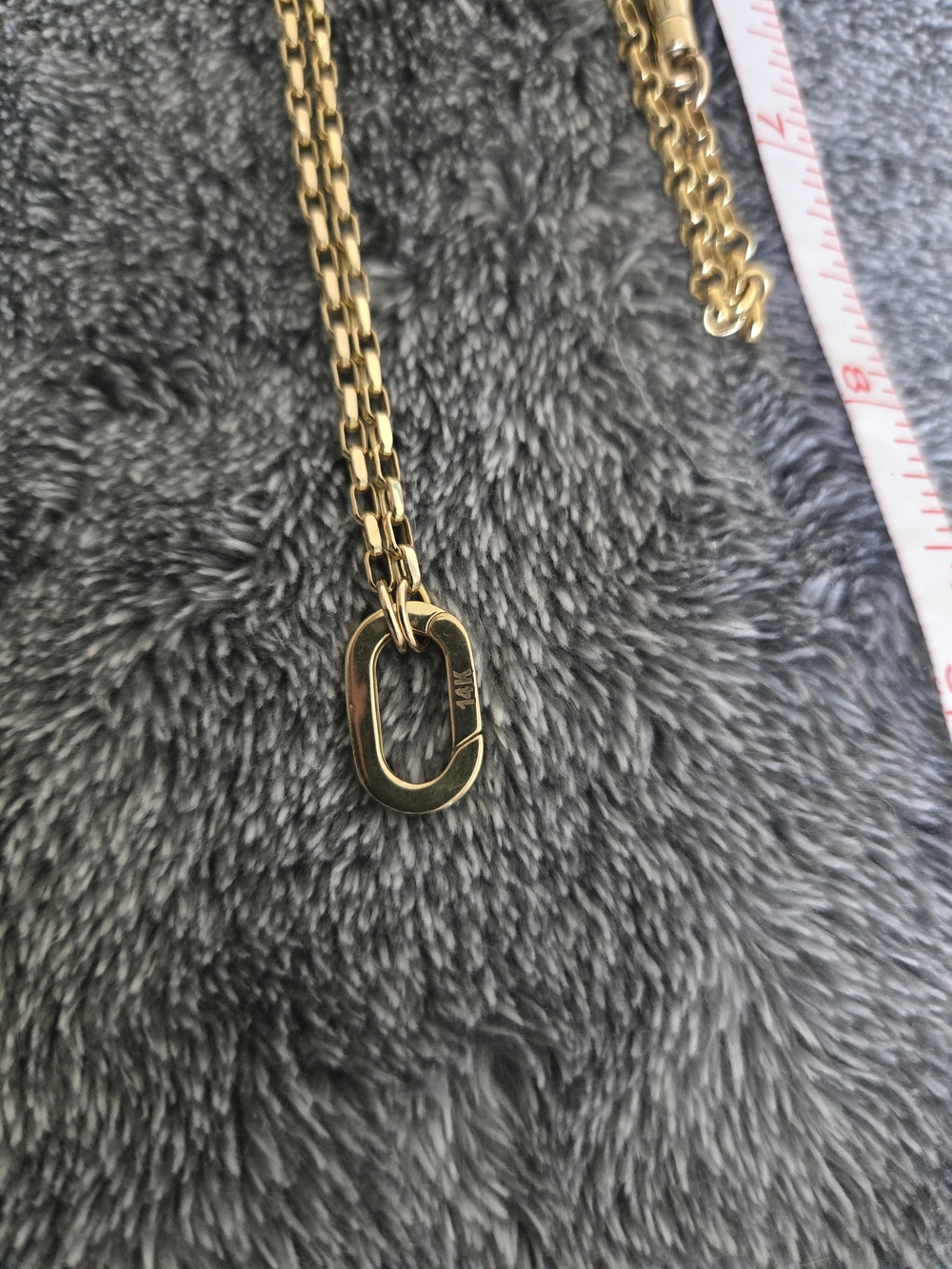 17.75" 14k Gold Paperclip Chain With Connector - Picture 3 of 3
